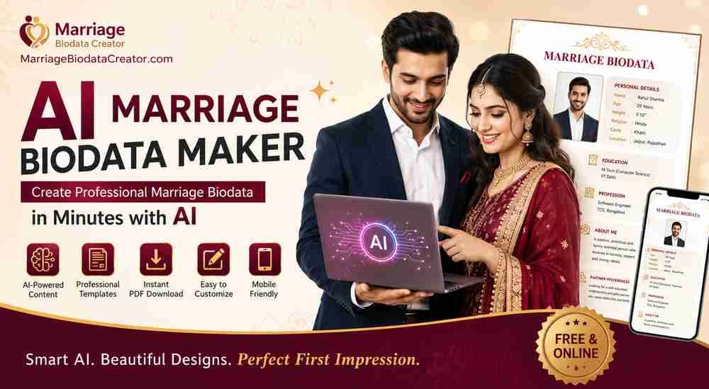 AI Marriage Biodata Maker: Create a Professional Marriage Biodata in Minutes (Free & Online)