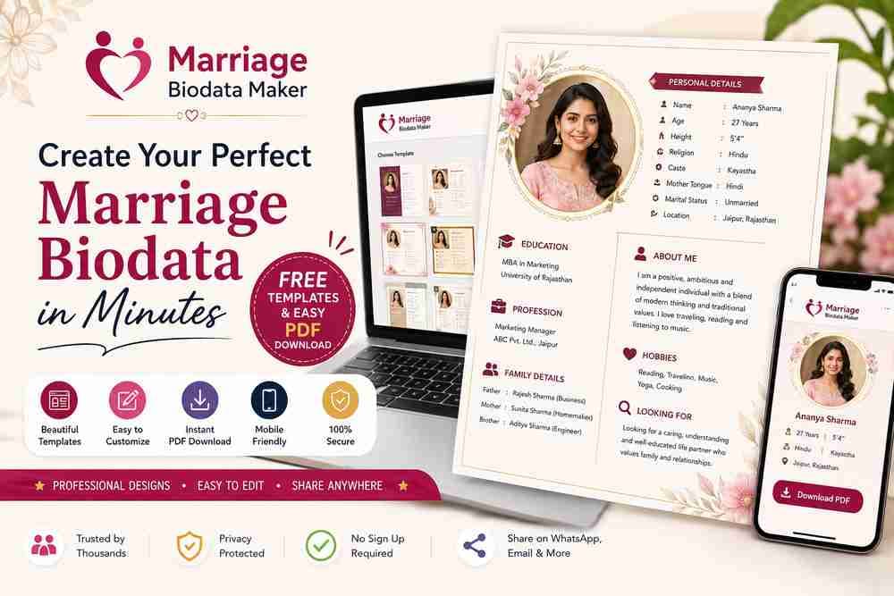 Best Marriage Biodata Maker: Free Templates & Easy PDF Download
