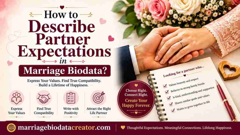 How to Describe Partner Expectations in Marriage Biodata?