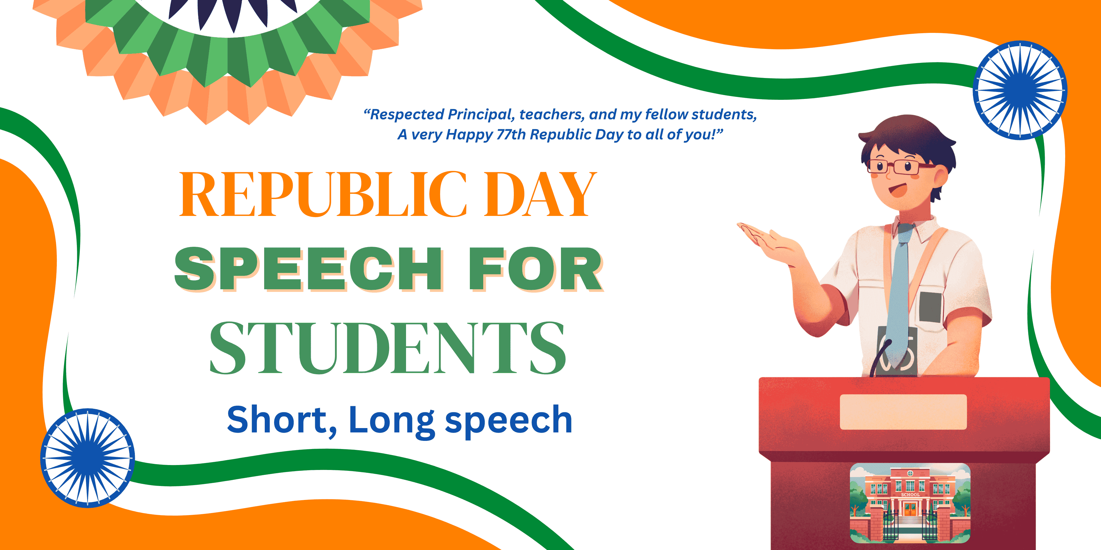 Republic Day speech 2026 - short & long speech for students(200 words)