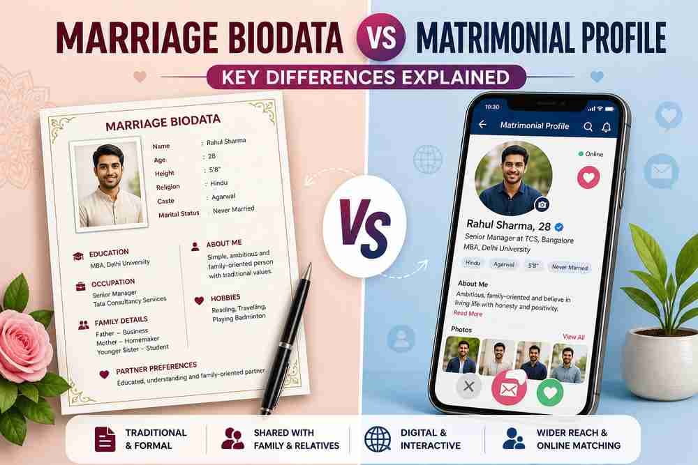 Marriage Biodata vs Matrimonial Profile: Key Differences Explained