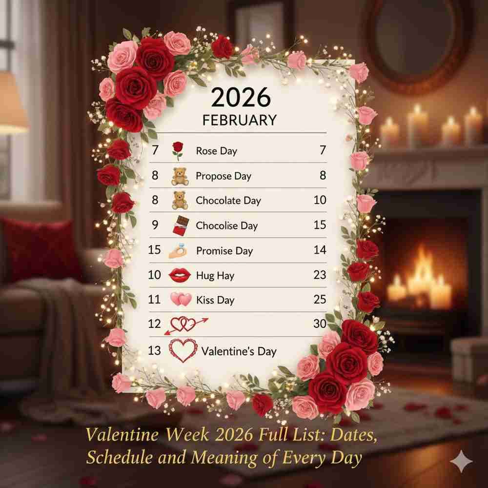 Valentine Week 2026 Full List: Dates, Schedule, and Meaning of Every Day